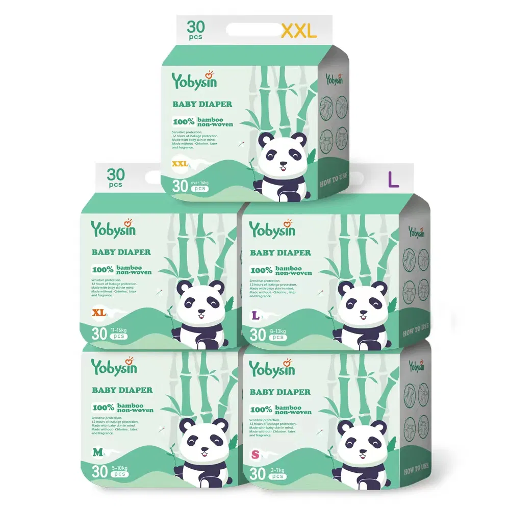 Productos para Bebés 2020 Nuevo Diseño de Pañales de Fibra de Bambú Biodegradables para Bebés