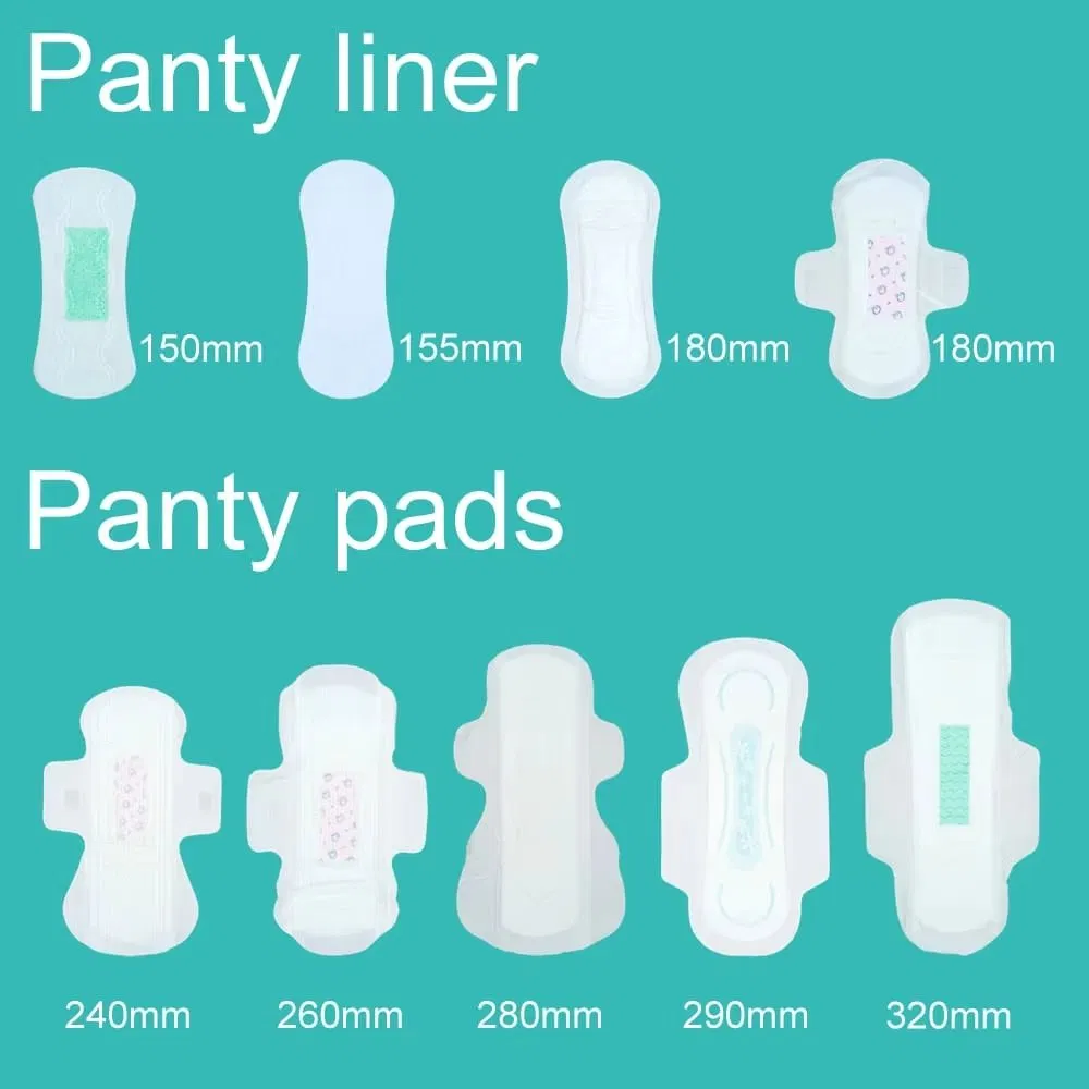 Muestras gratuitas de productos sanitarios para uso diario, compresas menstruales personalizadas con logo, almohadillas super absorbentes para incontinencia, compresas sanitarias orgánicas, toallas sanitarias con aniones de marca