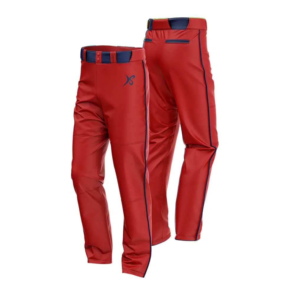 Pantalones de béisbol deportivos resistentes a las arrugas, pantalones de softbol de color sólido con impresión personalizada para entrenamiento de equipos juveniles y adultos