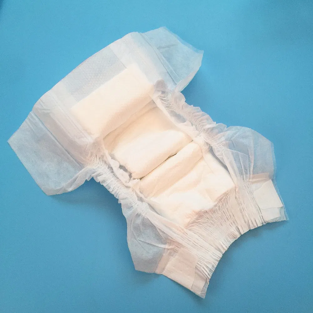 Fabricante mayorista de pañales para bebés biodegradables desechables de tela, material de algodón, impresión de colores, pañales para bebés de PE baratos