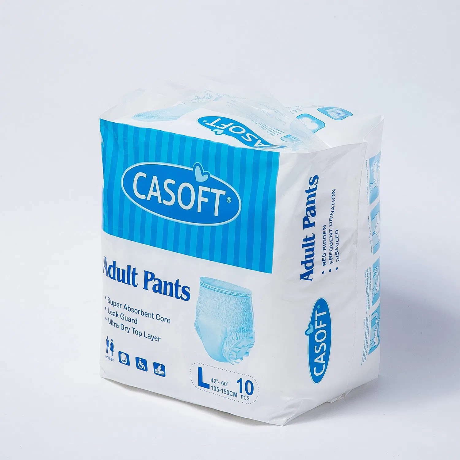 China Venta al por mayor de pañales para adultos blancos simples para mujeres de Corea, fotos de pantalones de entrenamiento personalizados
