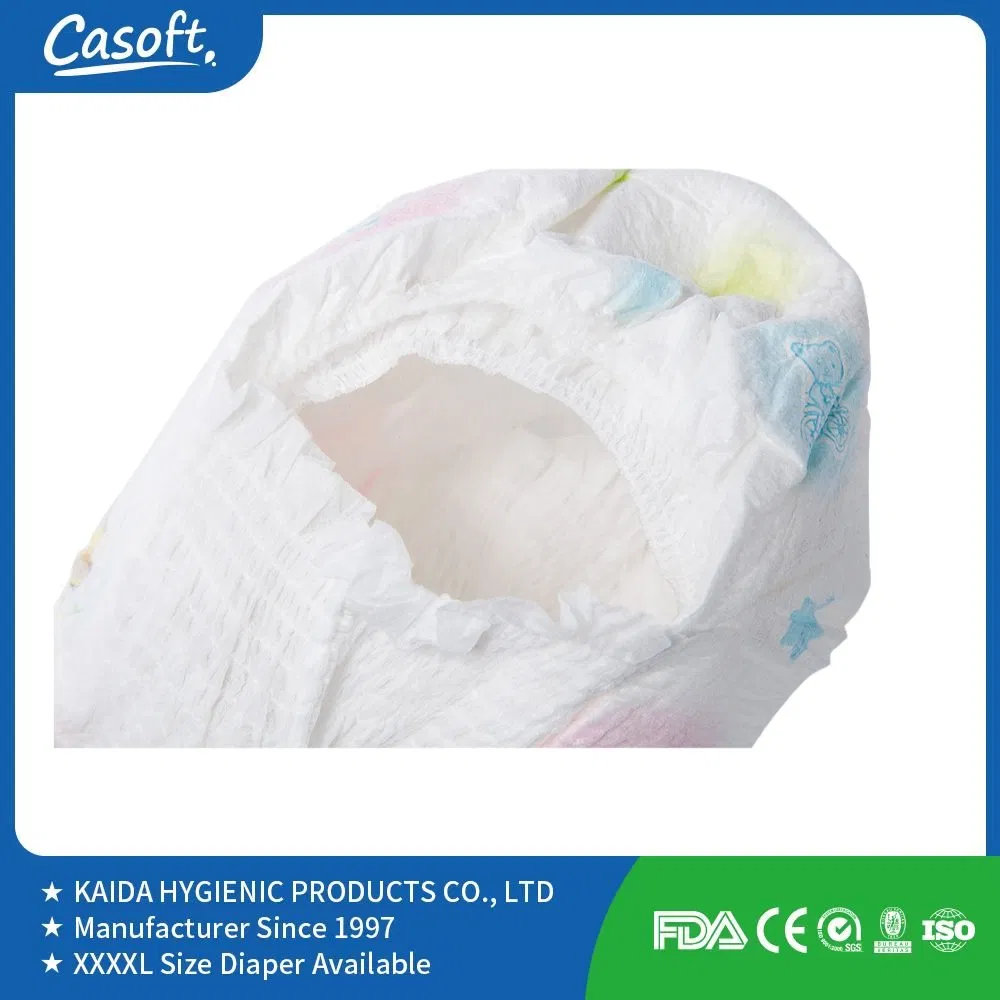 Casoft Tela Similar a Plástico Transpirable Tejido No Tejido Alta Absorción Superficie Seca Súper Fina Viejos Niños Fabricante Pañal para Bebés Pantalones Deslizables