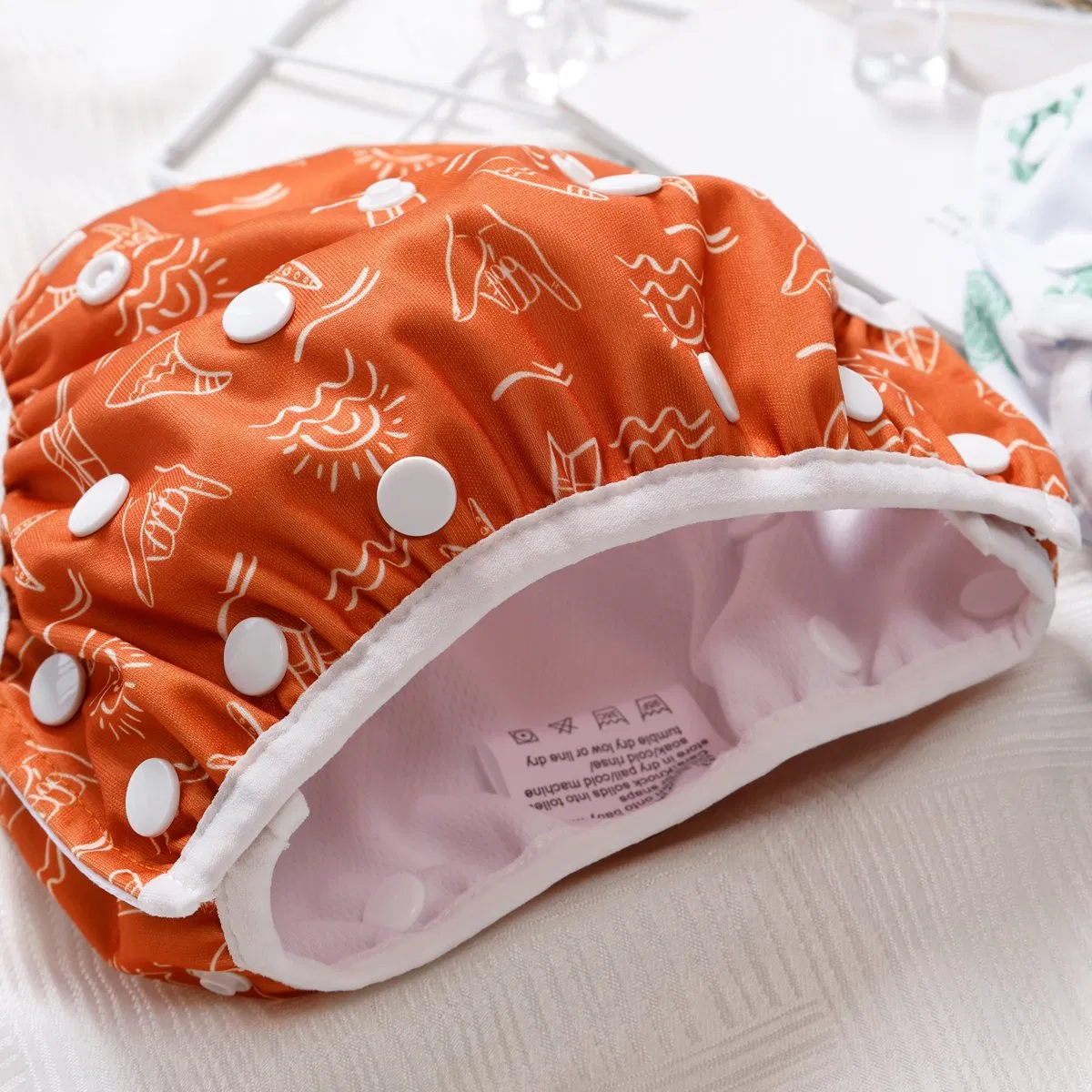 Pañales de tela para nadar reutilizables y lavables con broches laterales personalizados, pantalones de baño para bebés y niños, ropa interior para piscina y playa