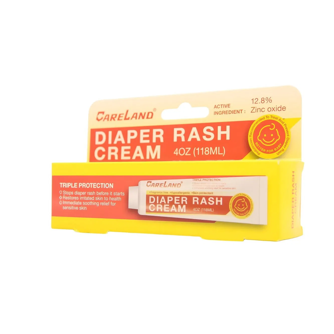 Crema para la dermatitis del pañal de óxido de zinc suave para bebés al por mayor 12.8%