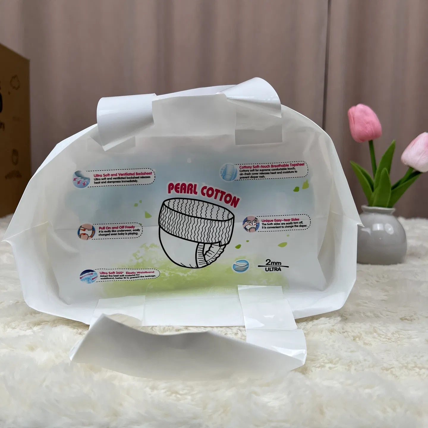 Pañales para bebés de alta calidad con soporte OEM para uso nocturno