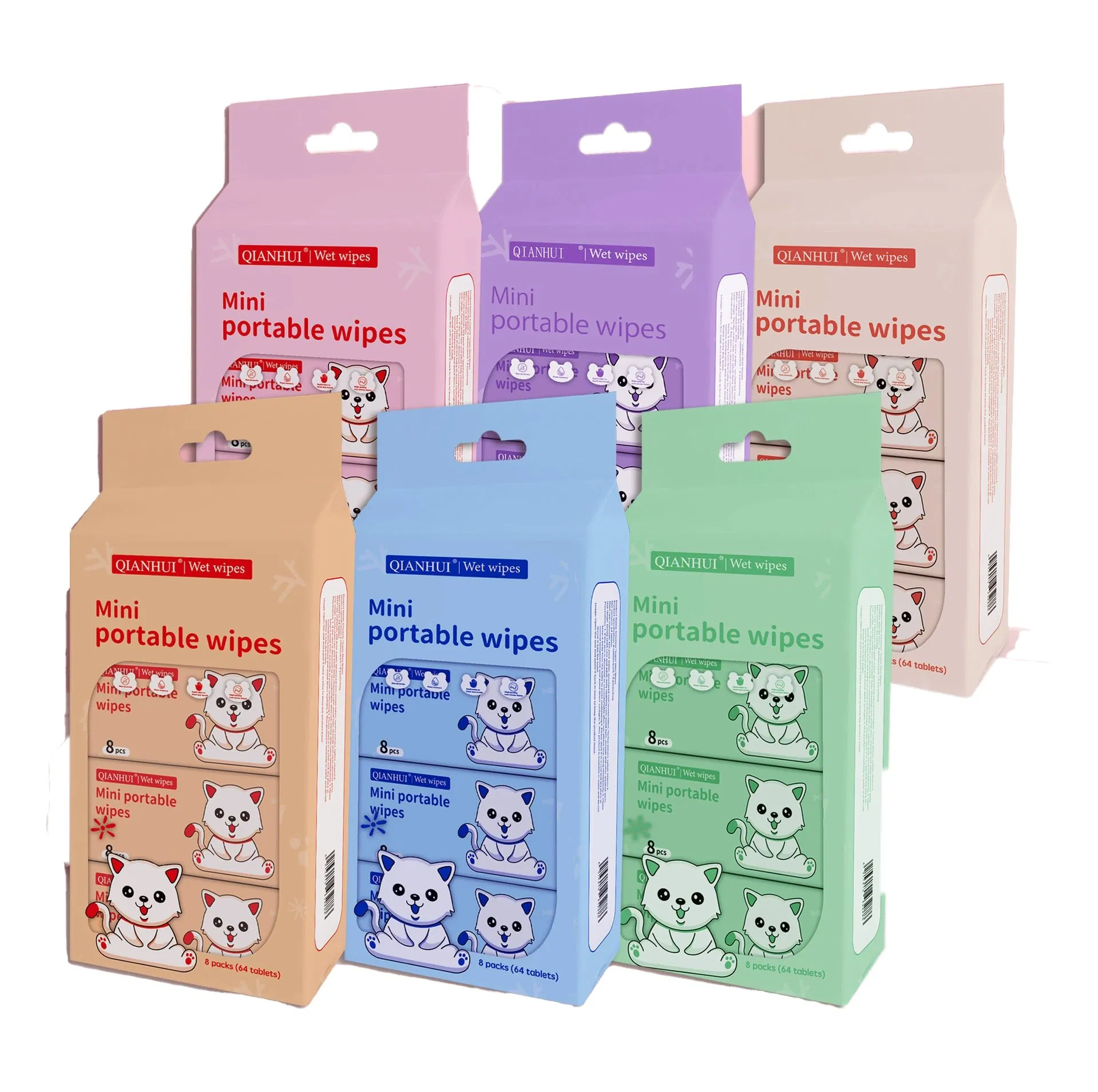 10PCS Toallitas para bebés paquete pequeño OEM toallitas de agua hipoalergénicas sin químicos sin fragancia tamaño de viaje toallitas húmedas para bebés