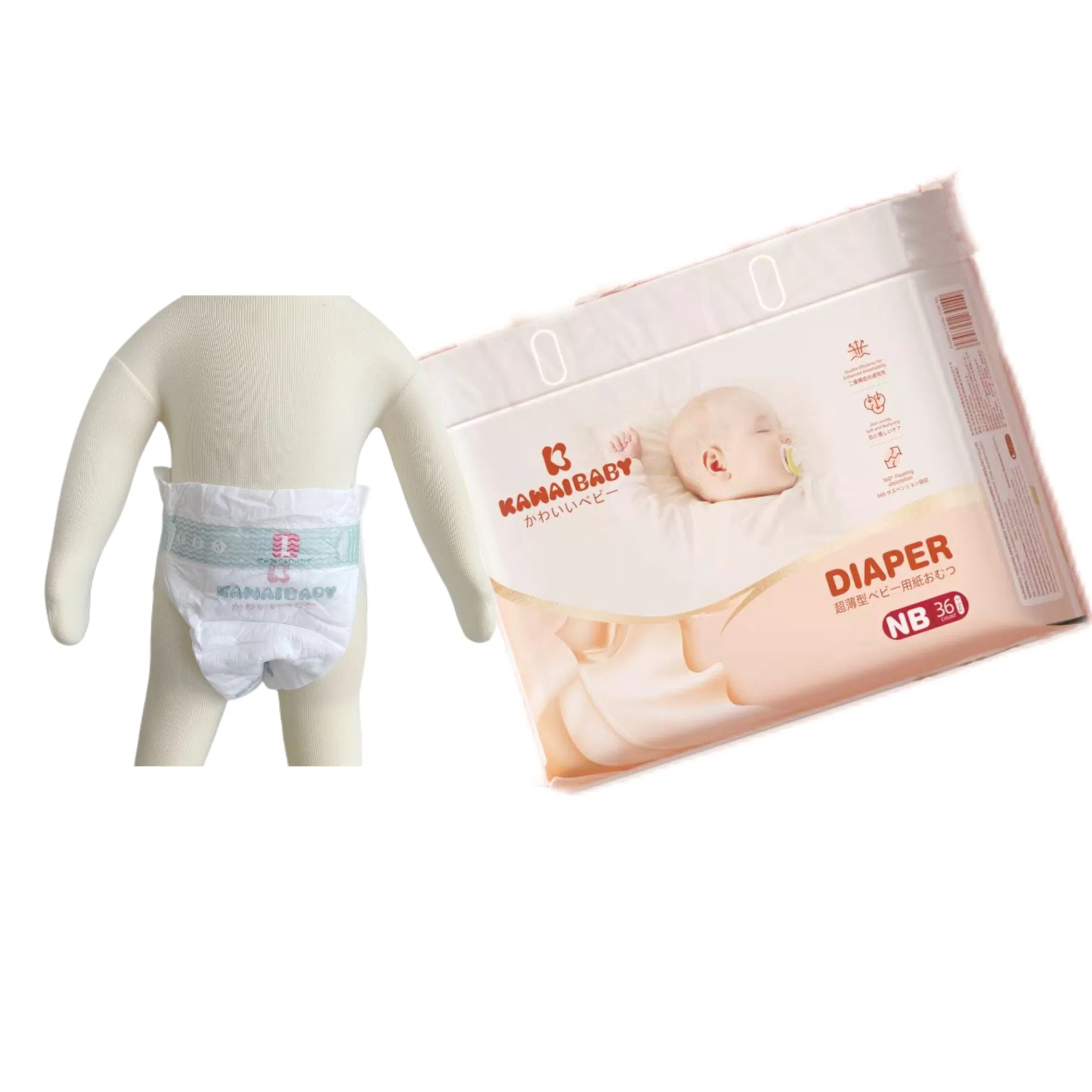 Pañal para bebés con piel sensible sin fragancia y sin colorantes