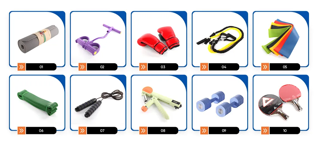 Gama de productos deportivos