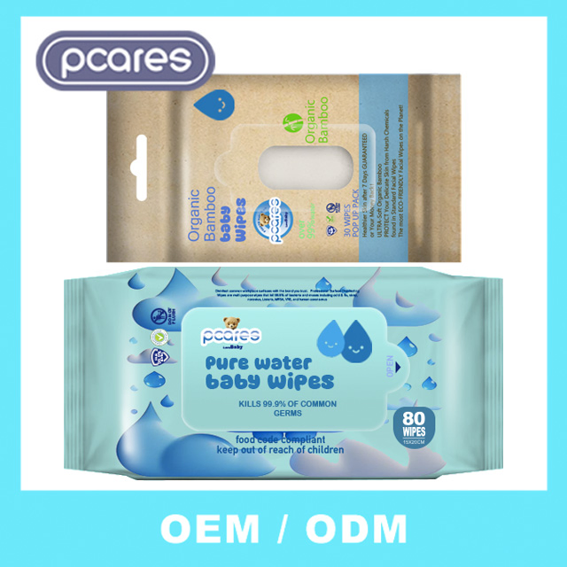 Toallitas húmedas para bebés de agua pura sin alcohol personalizadas