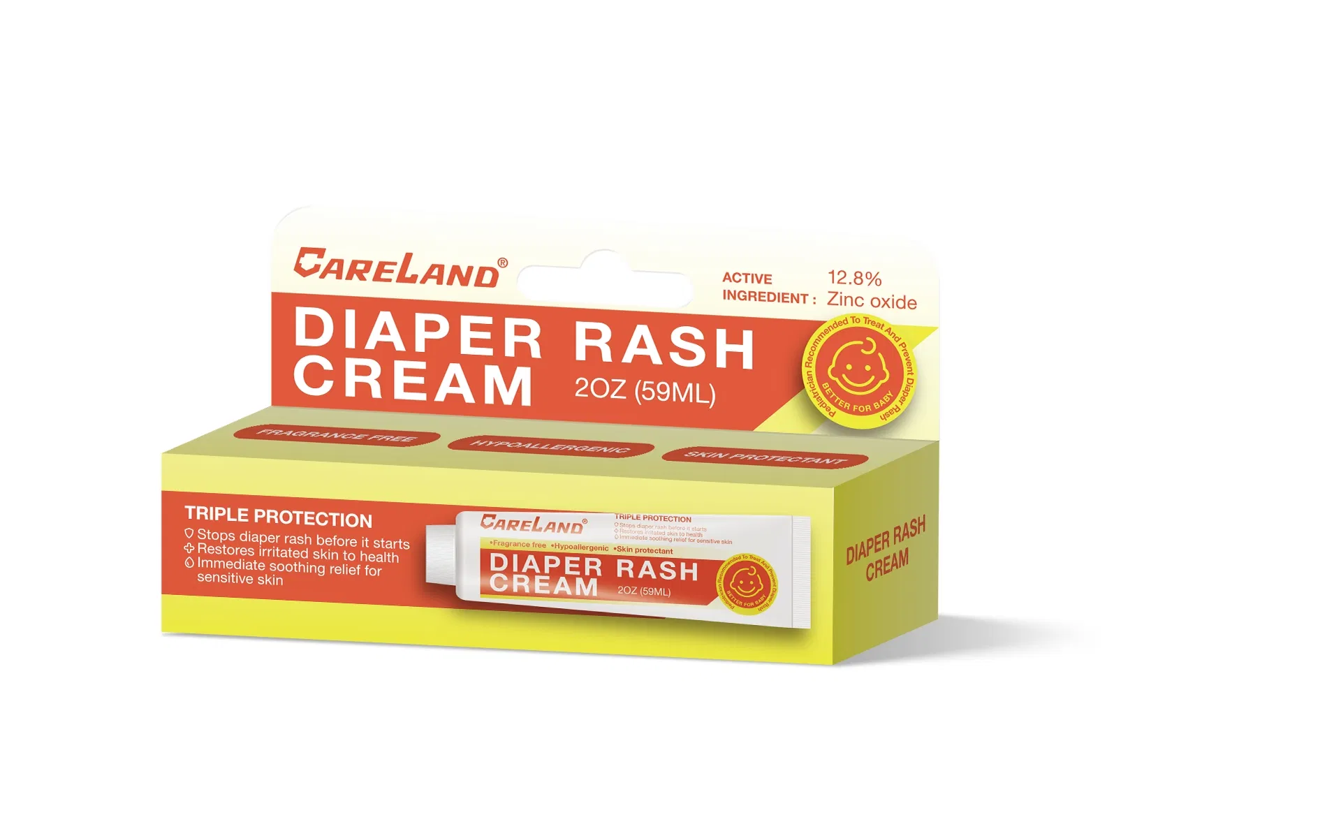 Crema medicada para la dermatitis del pañal para bebés, que alivia el enrojecimiento de la piel