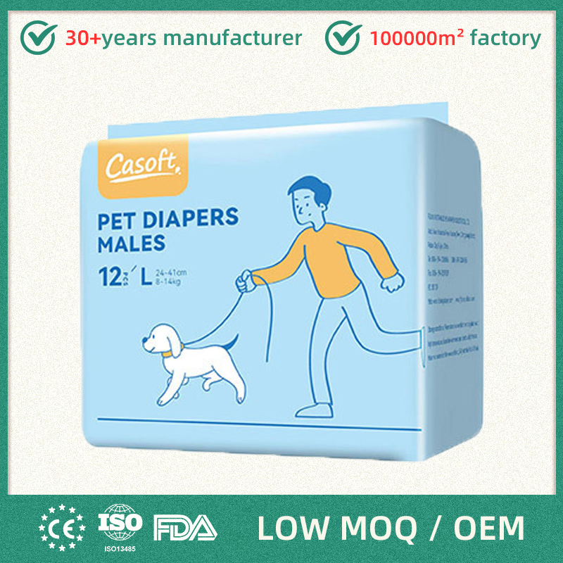 Muestra gratuita absorbente barata cómoda transpirable suave para gatos perros cachorros fabricante impermeable PEE Wee orina pañales desechables para mascotas