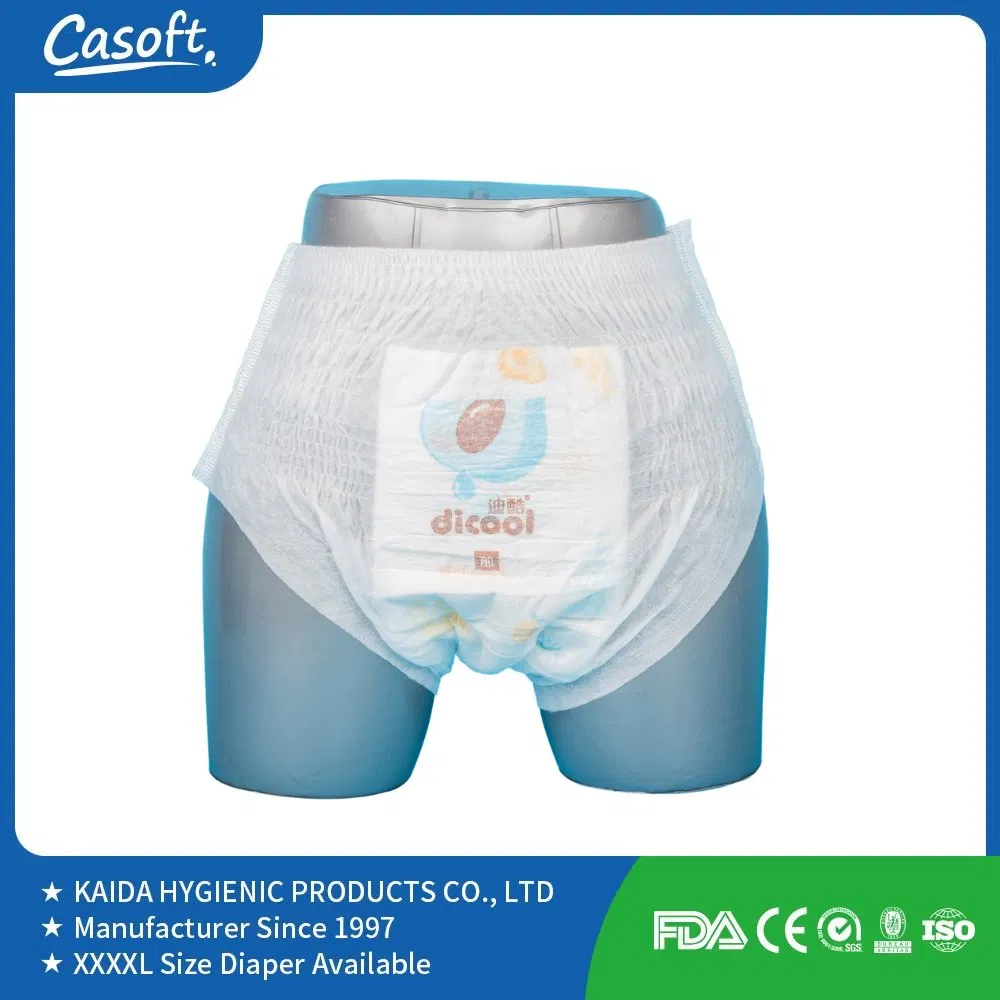 Casoft Tela Similar a Plástico Transpirable Tejido No Tejido Alta Absorción Superficie Seca Súper Fina Viejos Niños Fabricante Pañal para Bebés Pantalones Deslizables