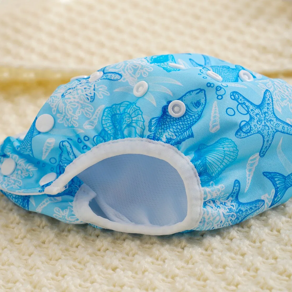 Pañal de natación reutilizable de secado rápido y a prueba de agua con protección contra fugas para bebés y niños pequeños