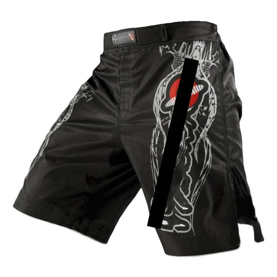 Entrenamiento de Combate para Adultos Sanda (kickboxing chino) Competencia Entrenamiento de MMA para Hombres y Mujeres Ejercicio de Fitness Muay Thai Pantalones Cortos de Boxeo Pantalones de Artes Marciales Mixtas