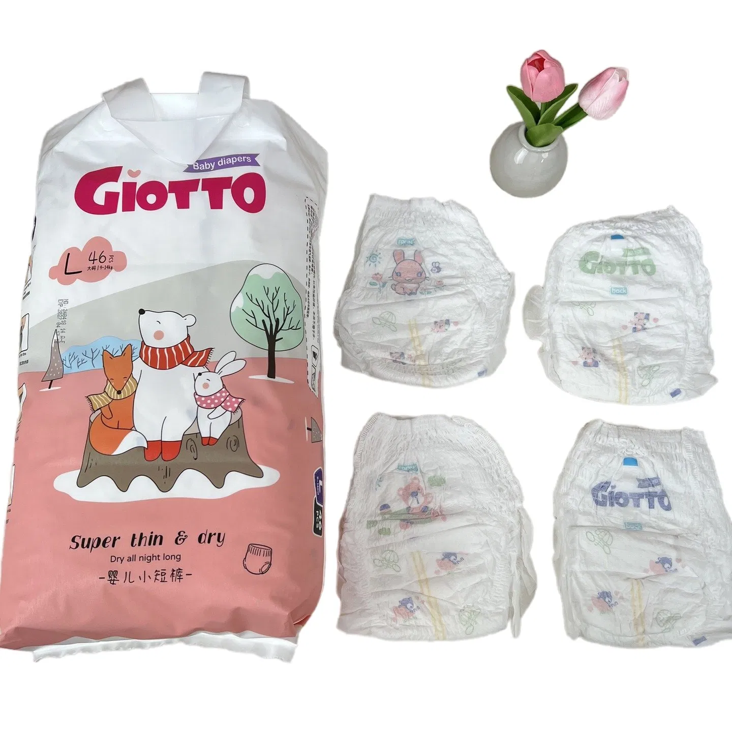 Pañales para bebés de alta calidad con soporte OEM para uso nocturno