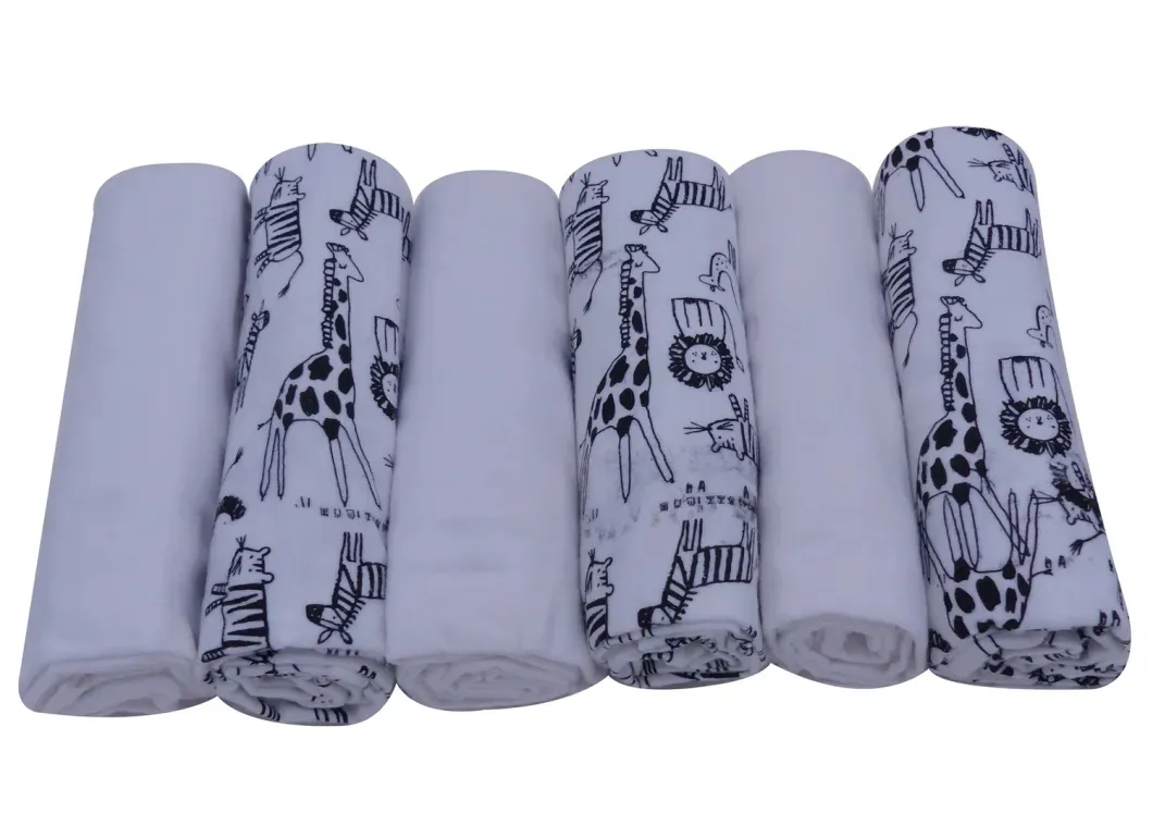 Fabricante de Pañales de Tela de Algodón de Franela para Bebés Impresos 100%