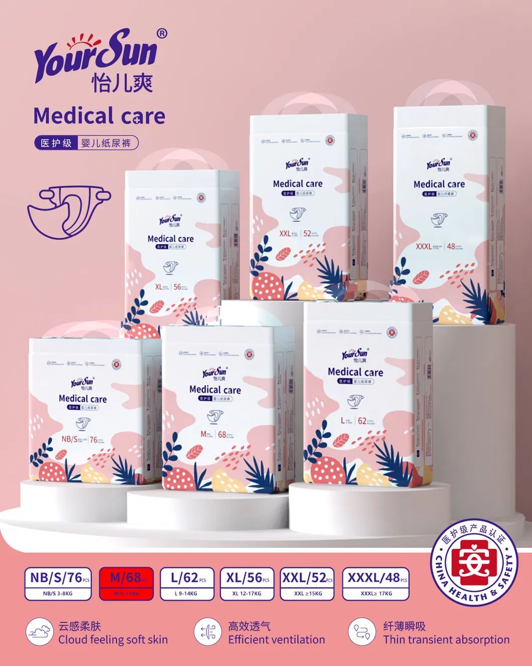 Pañales de grado médico premium