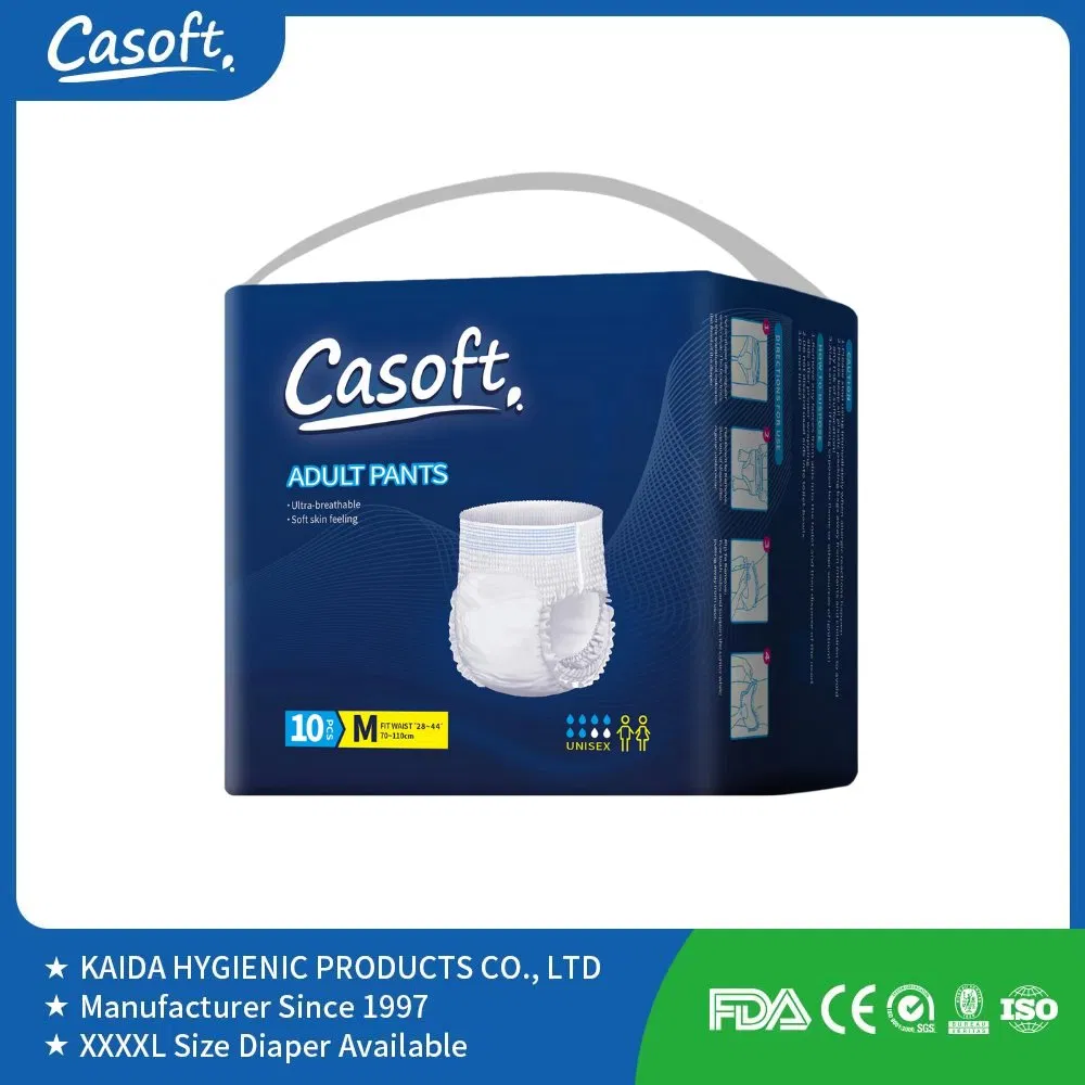Pantalones de entrenamiento grandes para adultos Casoft Hospital Comfy Eco de OEM en bulk con CE FDA Filipinas Rusia Corea Estados Unidos Malasia Perú Chile UE China