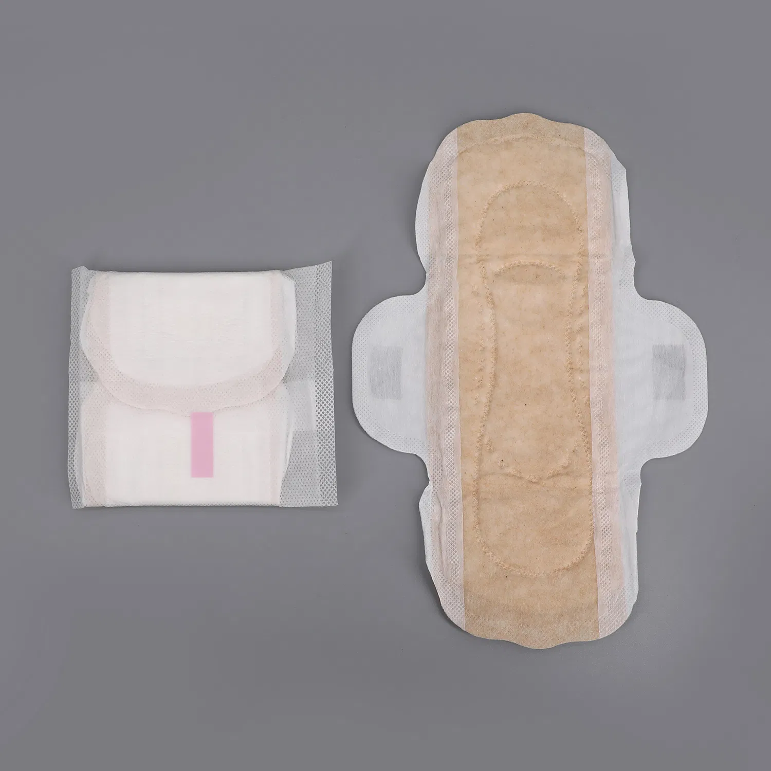 Pañales de algodón al por mayor, compresas sanitarias económicas para mujeres con alas
