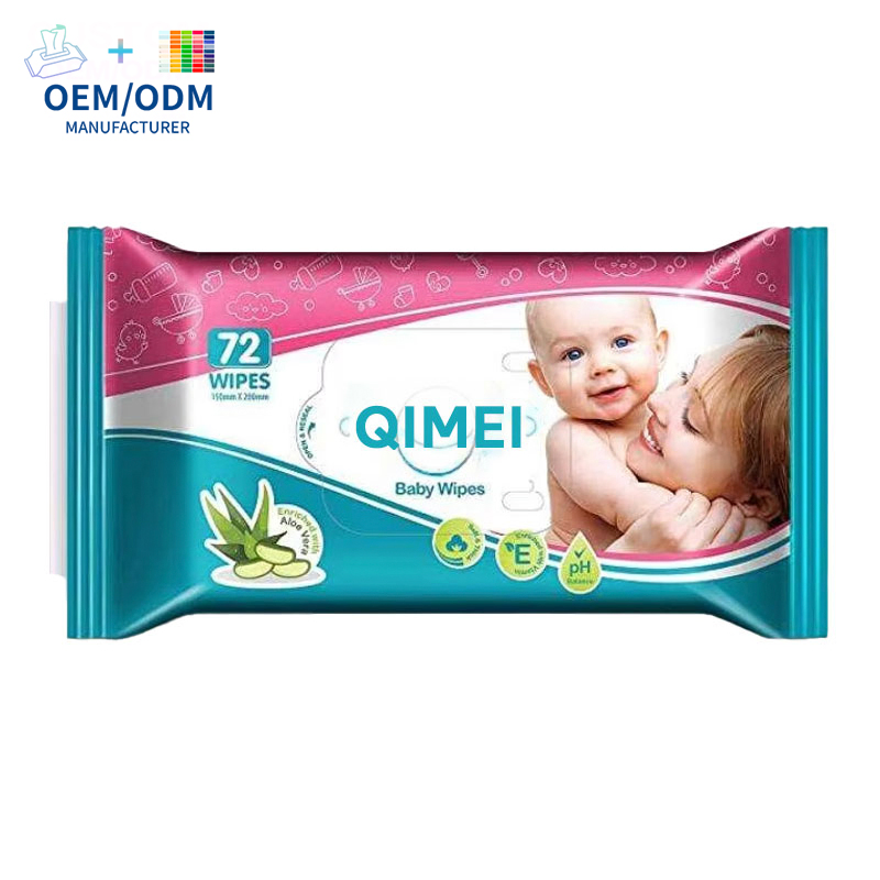 Toallitas húmedas biodegradables personalizadas y súper suaves al por mayor para bebés, toallitas de limpieza naturales no irritantes con aloe vera