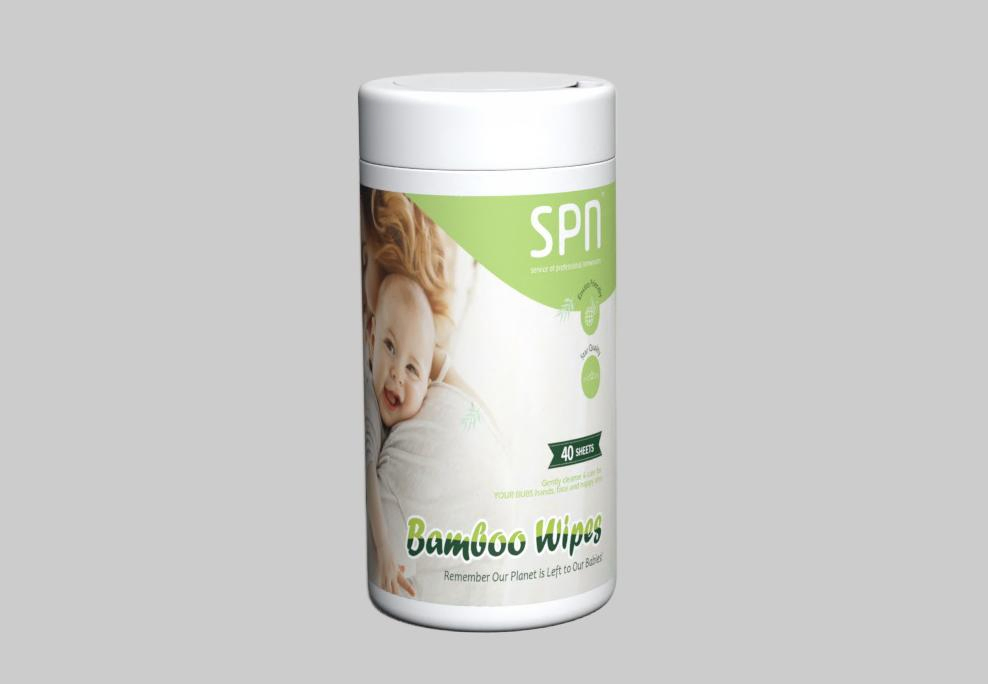 Toallitas húmedas biodegradables de marca privada Spn, productos desechables y flushables para el cuidado del bebé, limpieza de manos, labios y boca, tela OEM ODM, toallitas para bebés con agua