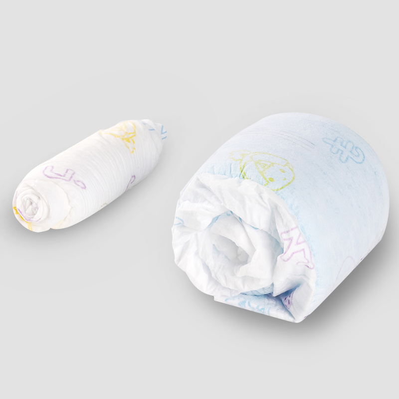 Fabricante mayorista de pañales para bebés biodegradables desechables de tela, material de algodón, impresión de colores, pañales para bebés de PE baratos