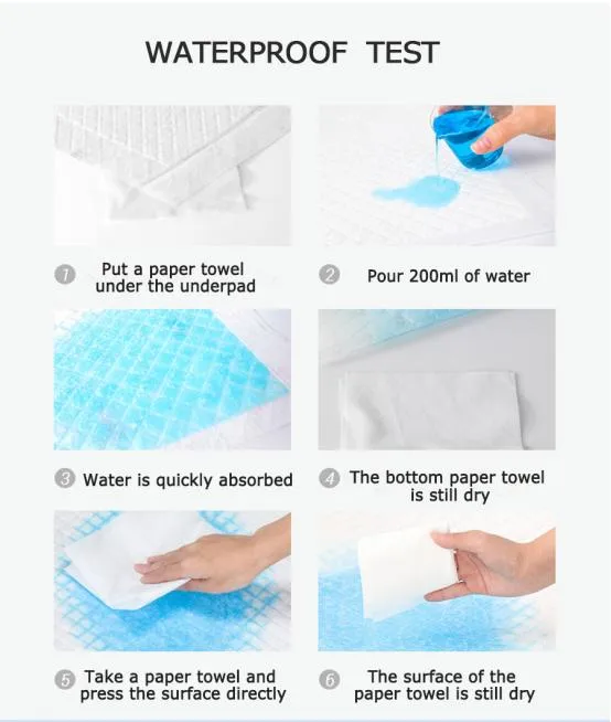 Capas del protector desechable para cama de incontinencia
