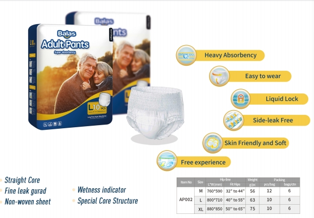 Pantalones desechables premium para adultos para el cuidado de la incontinencia