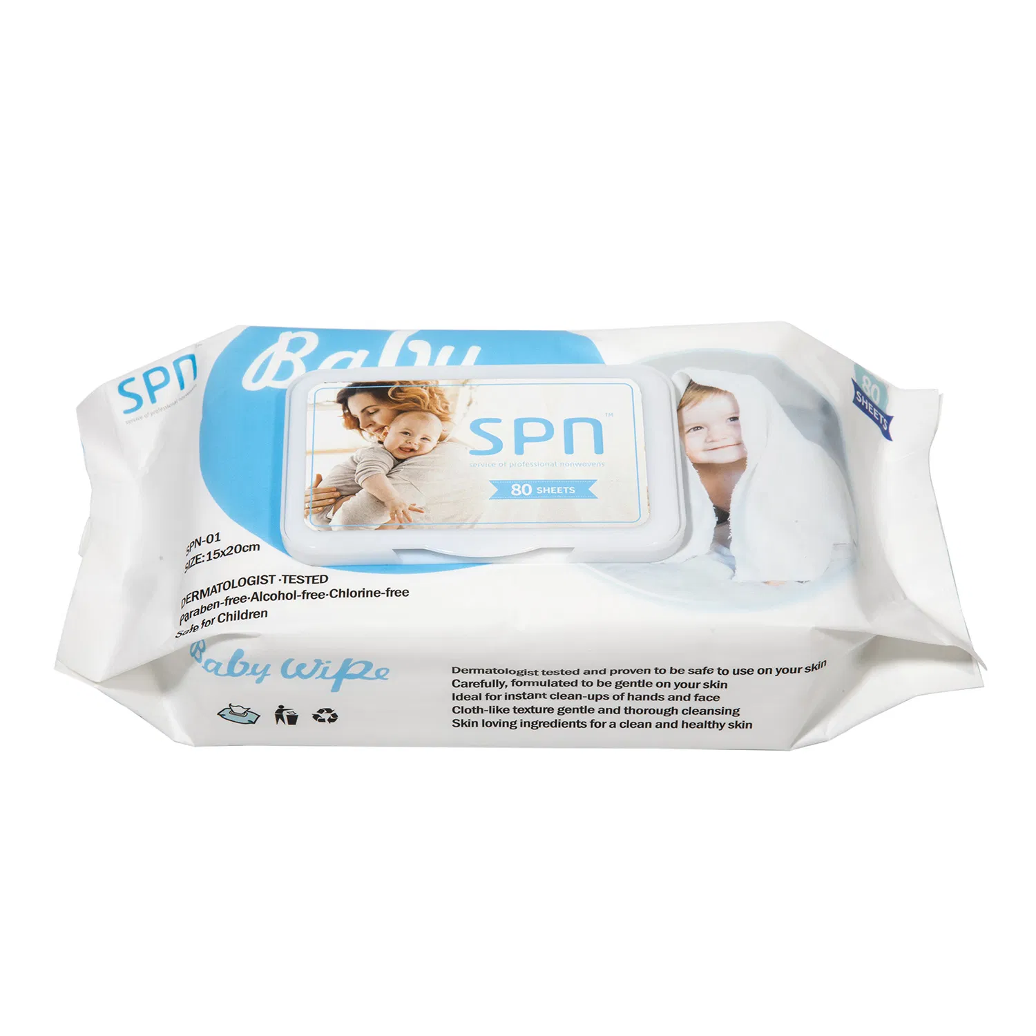 Toallita limpiadora desechable para bebés, toallita antibacteriana desinfectante, tejido de bambú biodegradable, toalla húmeda de algodón, toallita húmeda para bebés OEM
