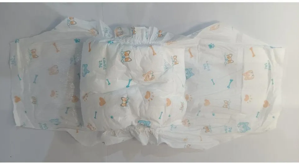 Cambiador de pañales para mascotas desechable azul y blanco de protección ambiental para mascotas