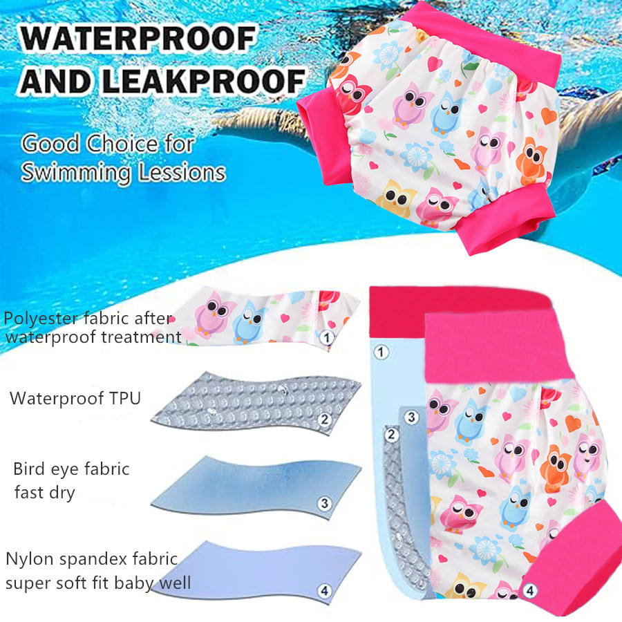Pañal de natación reutilizable de cintura alta a prueba de agua 1 PC pañales de natación modernos individuales al por mayor para bebés