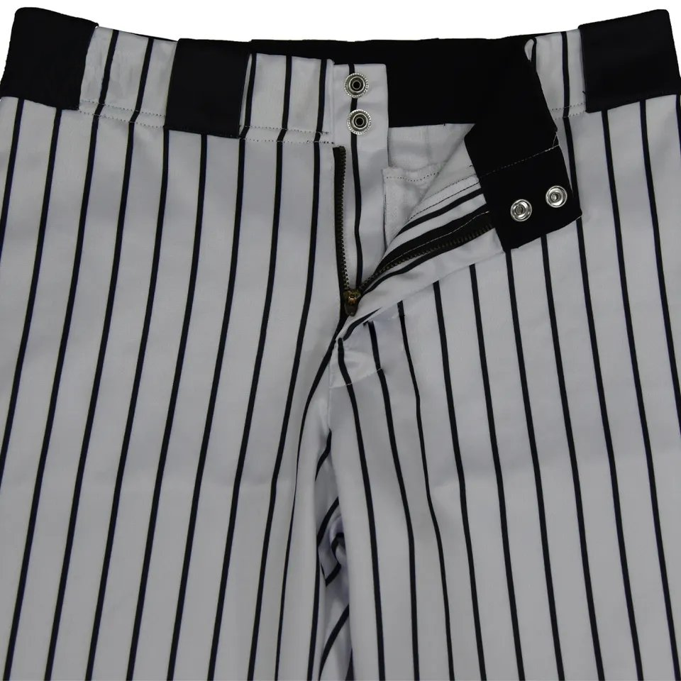 Venta de pantalones de béisbol para adultos de poliéster resistentes al desgaste de rodillas dobles 100% para práctica y entrenamiento