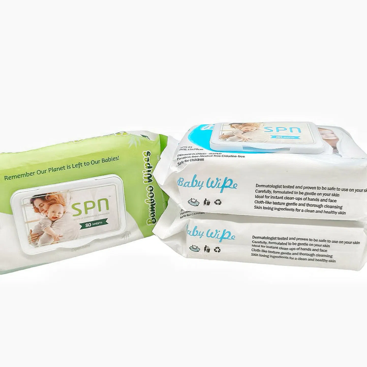 Toallitas desechables de fibra de bambú ecológicas para el cuidado suave de la piel, toalla húmeda de algodón, viscosa o poliéster, toallitas económicas para limpiar manos, boca o caderas del bebé