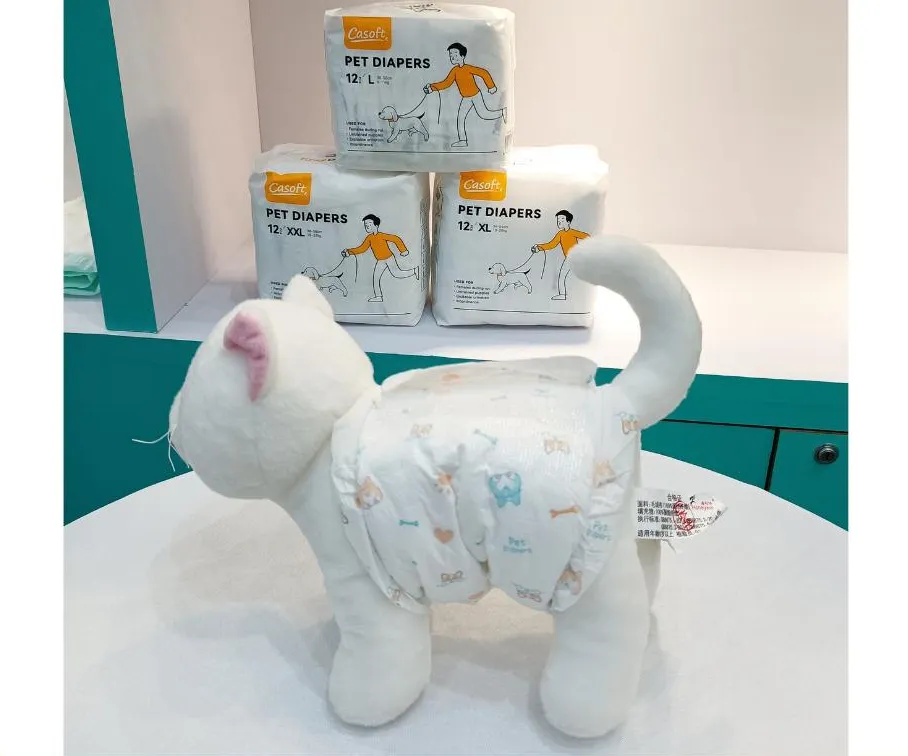 Cambiador de pañales para mascotas desechable azul y blanco de protección ambiental para mascotas