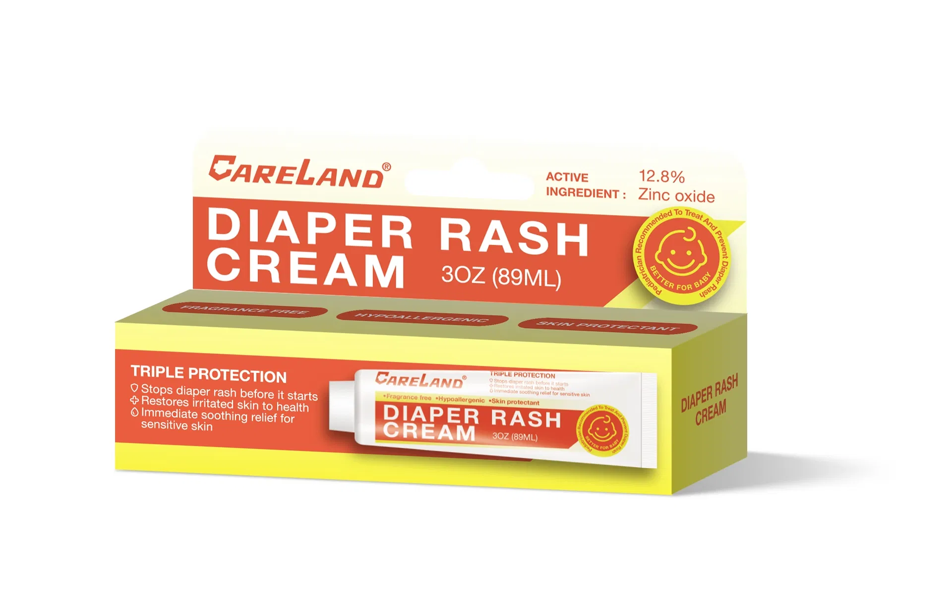 Crema medicada para la dermatitis del pañal para bebés, hipoalergénica y calmante para el enrojecimiento de la piel