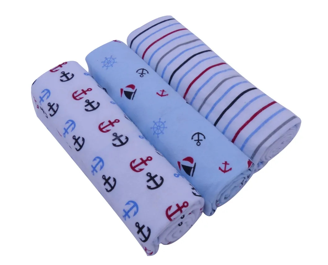 Fabricante de Pañales de Tela de Algodón de Franela para Bebés Impresos 100%