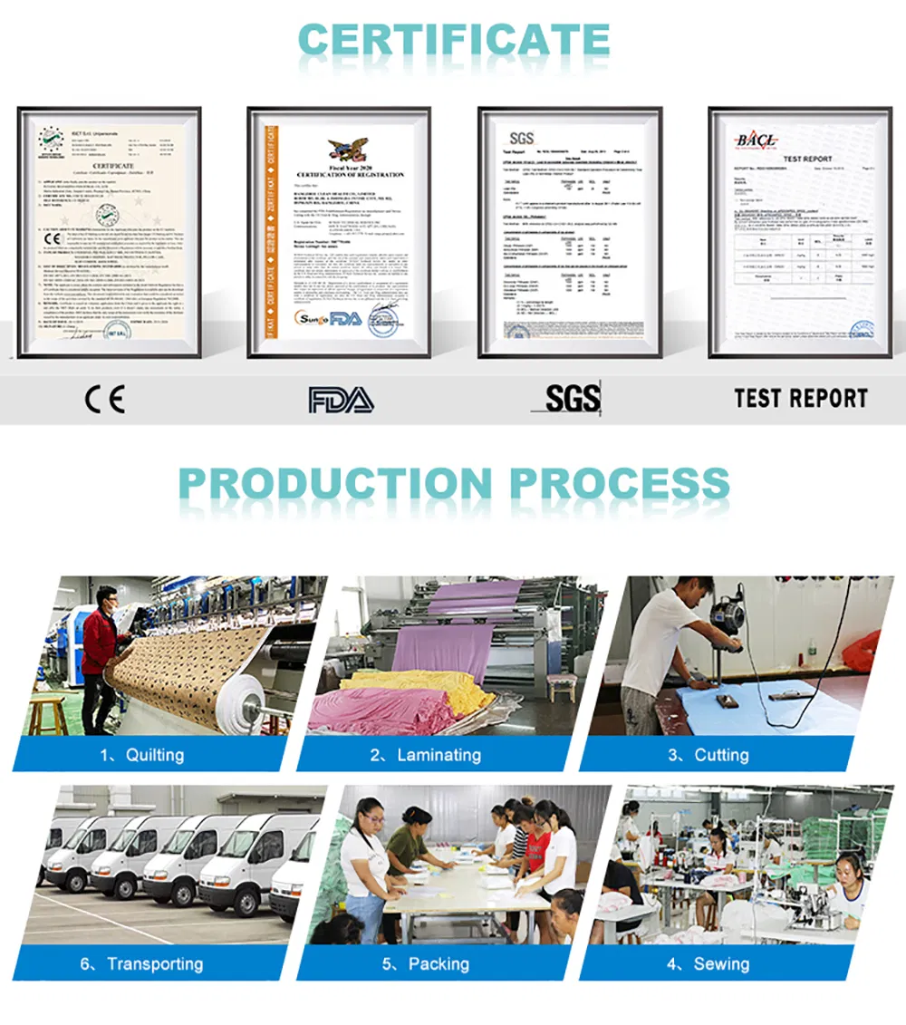 Certificaciones de almohadilla desechable para mascotas