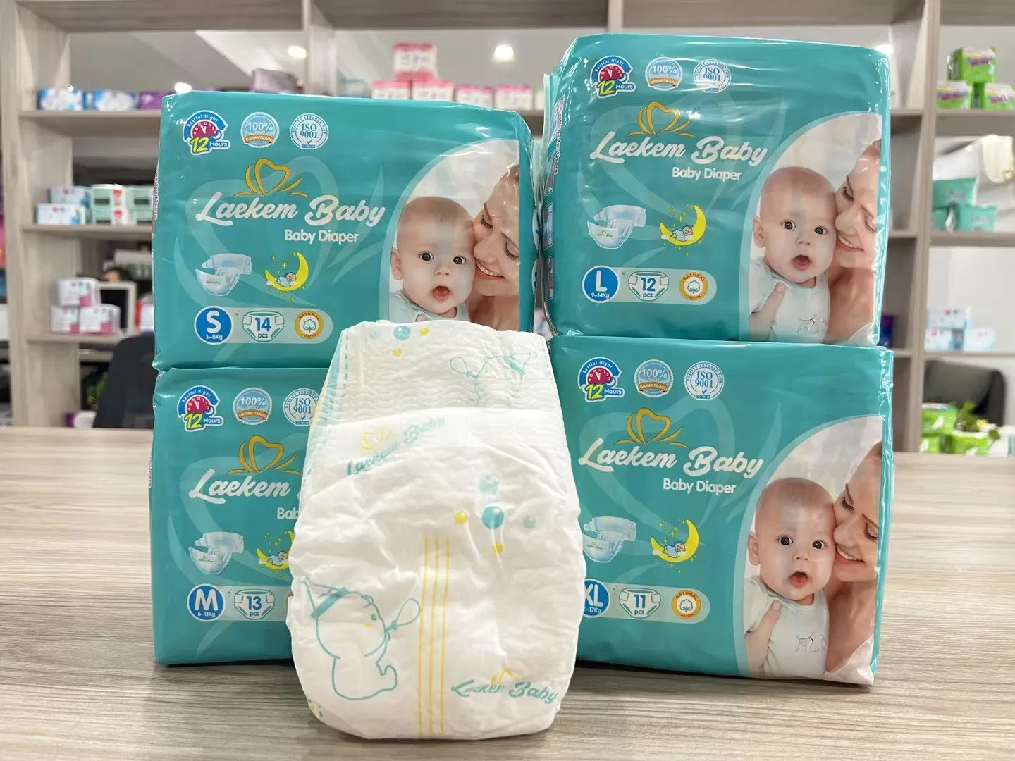 Pañales desechables biodegradables ecológicos de alta calidad y ultra absorbentes para bebés