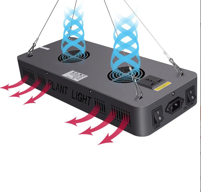Lâmpada de Cultivo LED Dragão Brilhante, Vendedor Top da Amazon, Luz de Crescimento em Espectro Completo, Lâmpada de Cultivo LED com Duplo Interruptor