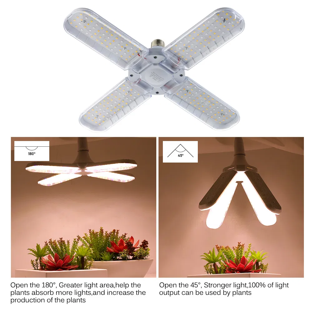 Lâmpada de Cultivo LED de Espectro Completo Dobrável para Estufa, Sementeira Interna, Flores, Plantas, Frutas, Suculentas, Hidropônica, Fito