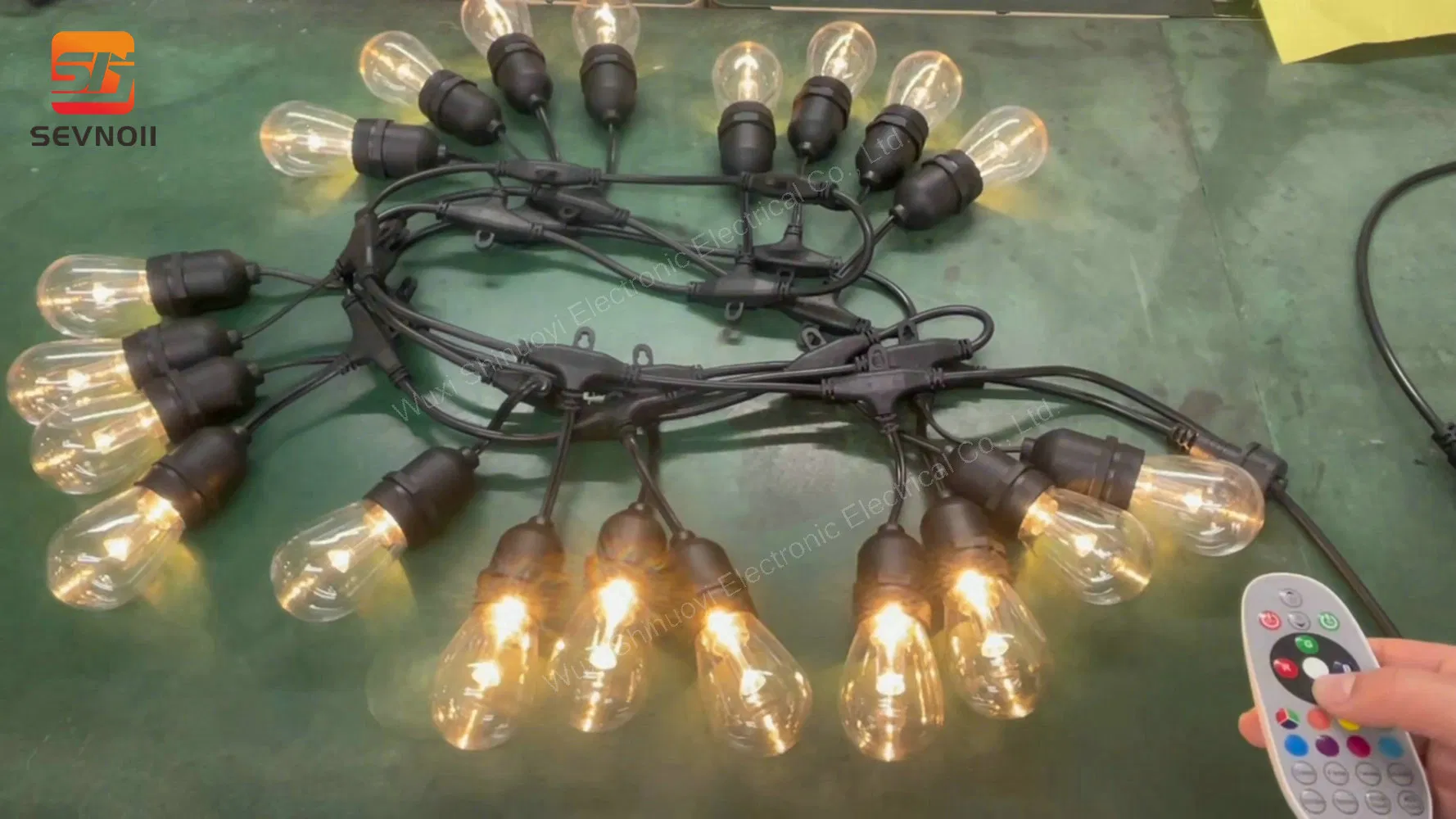 Luzes festoon RGB comerciais à prova de quebra com controle remoto para luz de crescimento de plantas