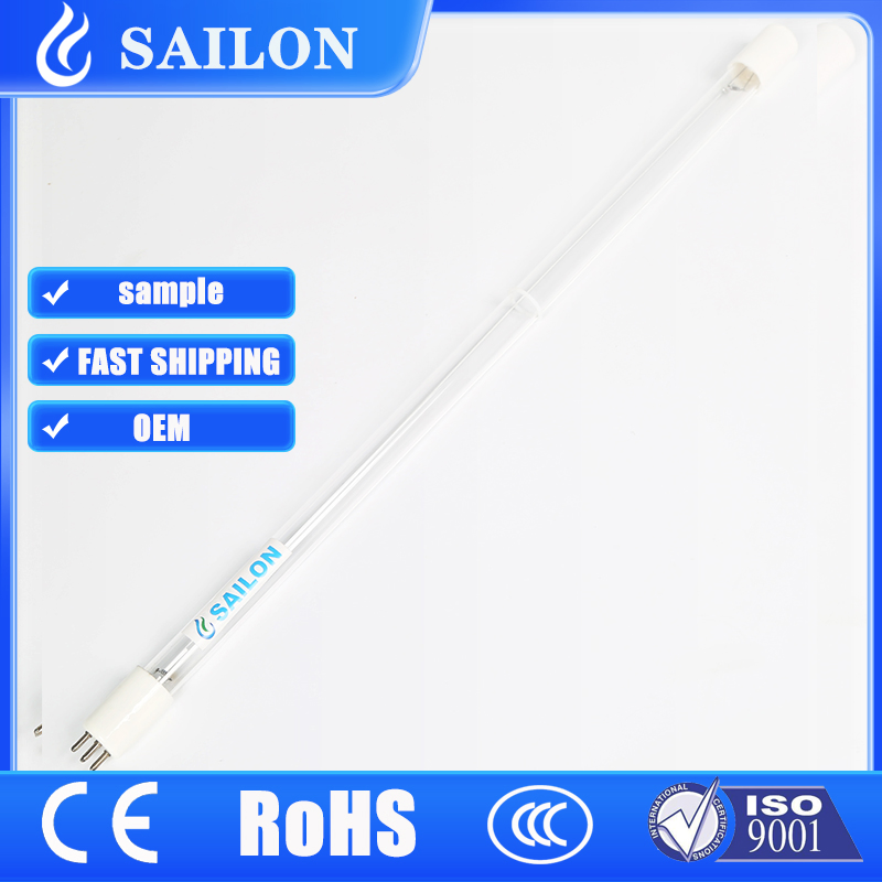 Lâmpada Germicida UVC Sailon Gph212t5l 10W 212mm T5 4-Pin 425mA 254nm Lâmpada UV de Quartzo para Purificação do Ar e Sistema de Esterilização