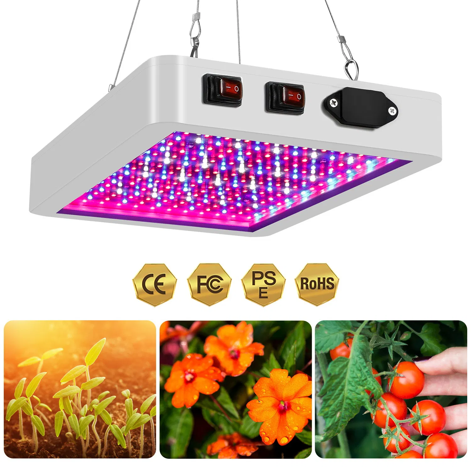 Luz de Cultivo LED Ajustável de Espectro Completo para Plantas Suculentas e Flores para Plantas de Interior
