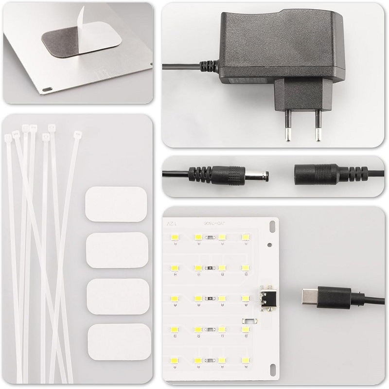 Placa Quântica LED Luz de Crescimento de Espectro Completo para Cultivo Interno Aquário Plantas Crescimento Suculentas Mudas Paisagem Florescimento Emissão Vermelha