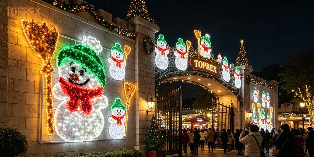 Aplicação decorativa para festivais e hotéis