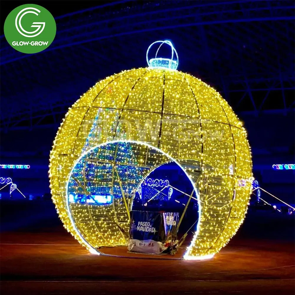 Luz de Natal LED mais nova à prova d'água com corda para eventos ao ar livre 3D motivo de bola para decoração comercial em centro de compras