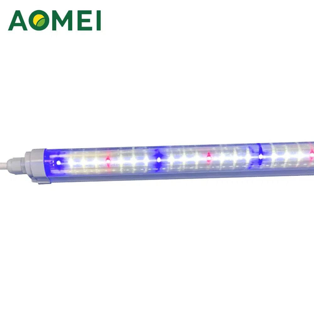 T8 1.2m Tubo de Luz de Cultivo LED à Prova d'Água para Hidroponia, Luz de Planta de Espectro Completo com 2.3μMol/J Eficácia