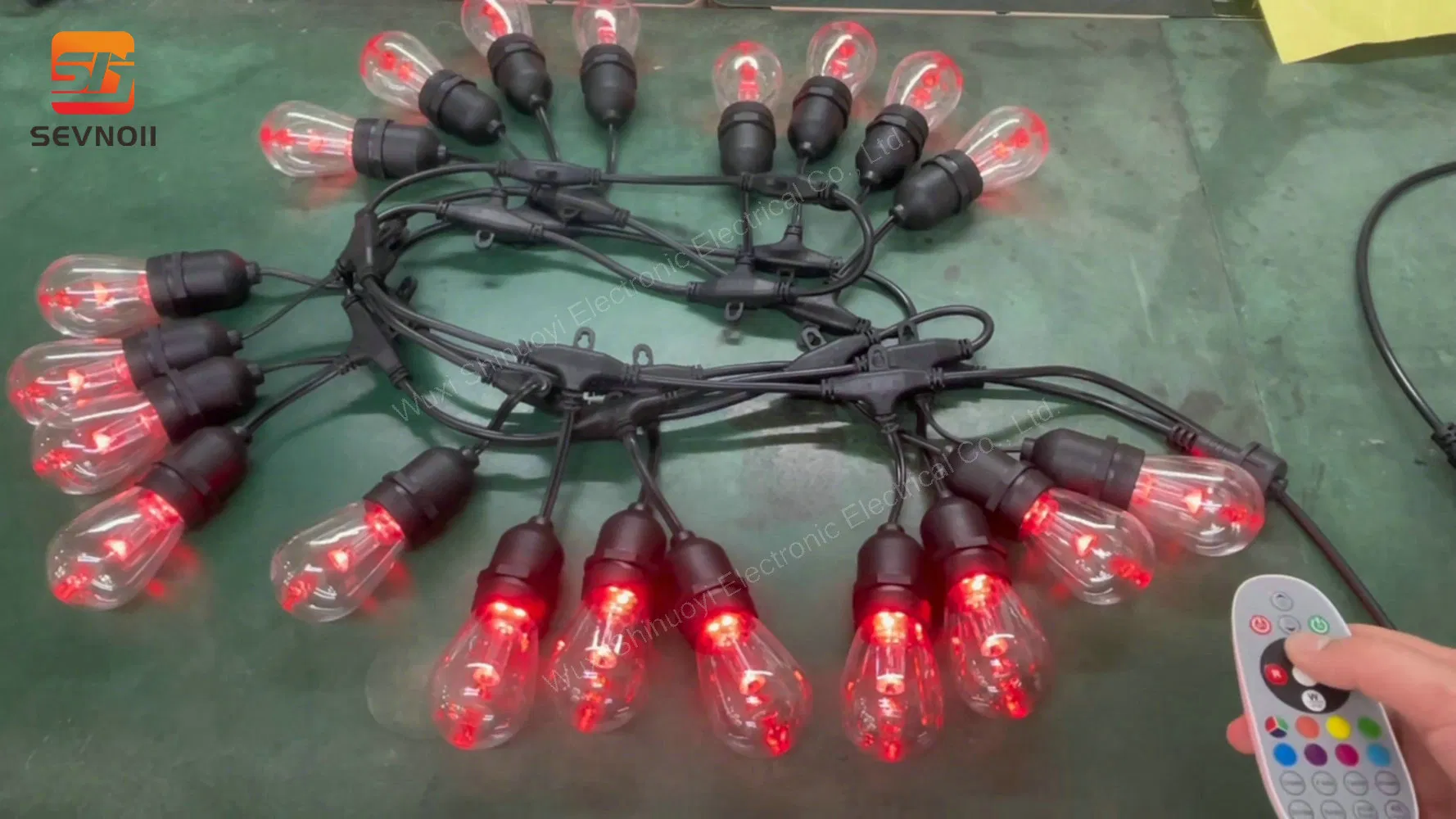 Luzes festoon RGB comerciais à prova de quebra com controle remoto para luz de crescimento de plantas