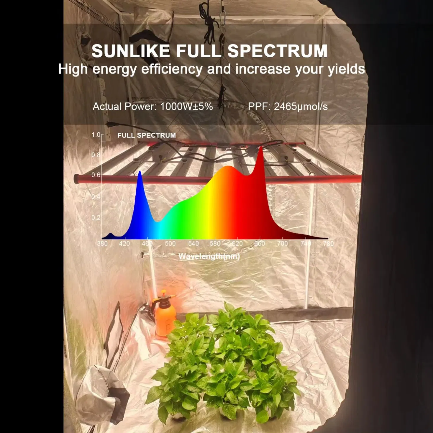 Barra de Luz de Cultivo LED de Espectro Completo para Agricultura Vertical Interna Comercial Dobrável