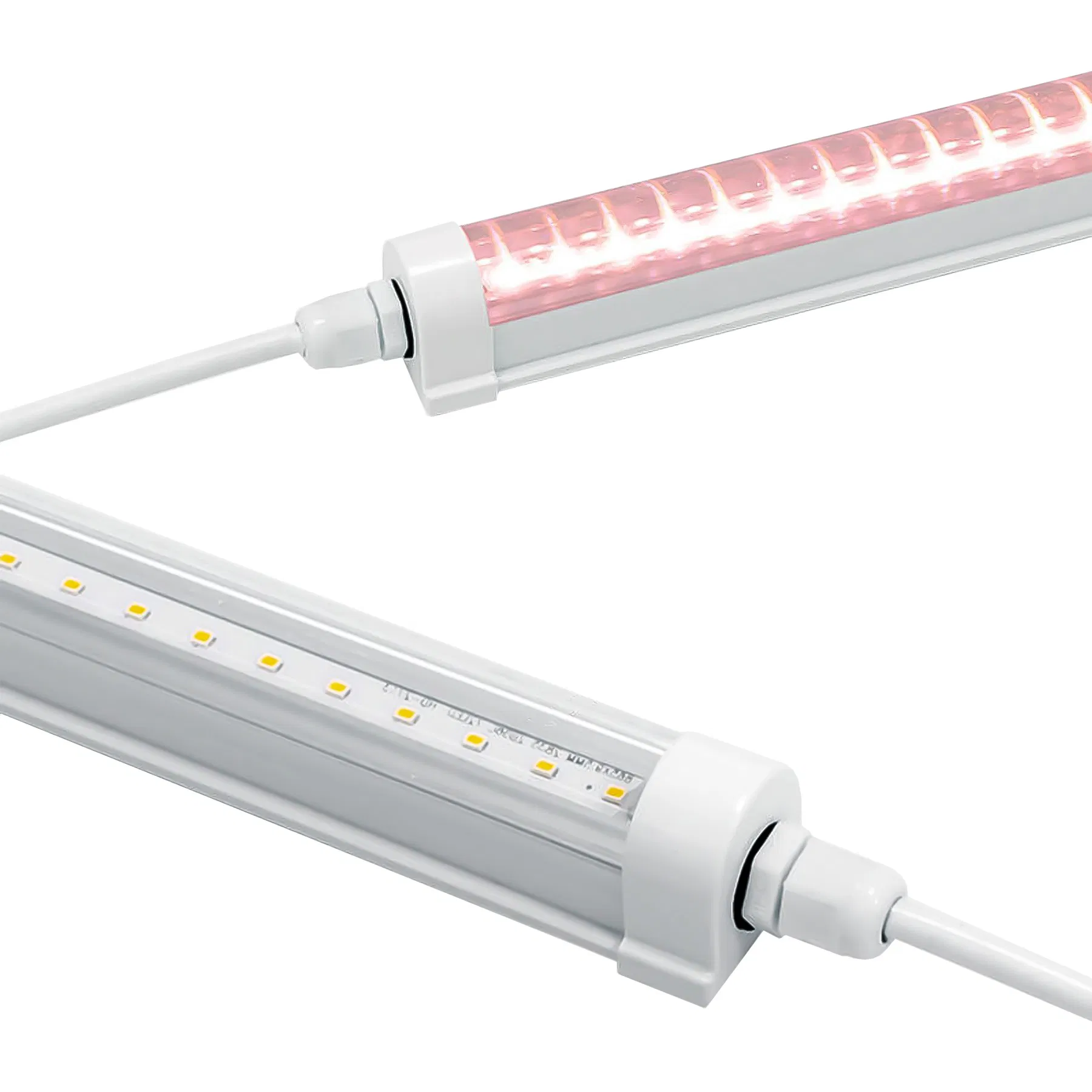 Iluminação de Cultivo LED 2.5μMol/J de Alta Eficiência IP65 à Prova d'Água de Espectro Completo T8 Barra para Horticultura Comercial e Viveiro de Mudas